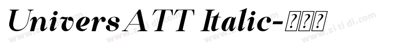 UniversATT Italic字体转换